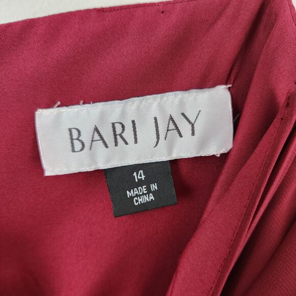 BARI JAY Women's Style#  BC-1867 BRIDESMAID DRESS  WINE Size 14 - Picture 8 of 10